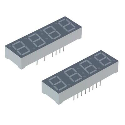 Display Modules - LED Character and Numeric Green 7-Segment 4 Character Common Anode 2.1V 20mA 0.748