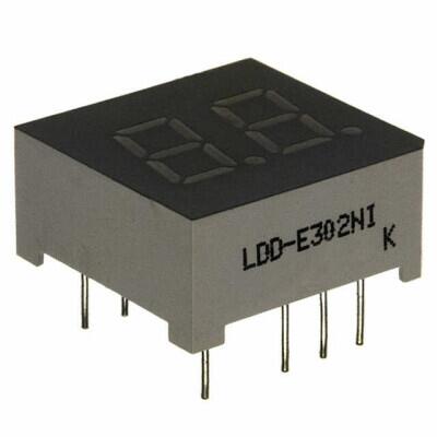 Display Modules - LED Character and Numeric Green 7-Segment 2 Character Common Anode 2.2V 10mA 0.591