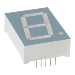 Display Modules - LED Character and Numeric Red 7-Segment 1 Character Common Anode 6.8V 10mA 2.756