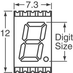 Display Modules - LED Character and Numeric Red 7-Segment 1 Character Common Cathode 2V 20mA 0.394