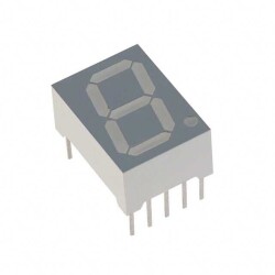 Display Modules - LED Character and Numeric Red 7-Segment 1 Character Common Cathode 2.1V 20mA 0.673