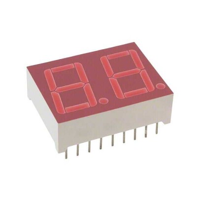 Display Modules - LED Character and Numeric Red 7-Segment 2 Character Common Cathode 2V 20mA 0.750