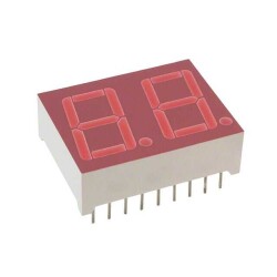 Display Modules - LED Character and Numeric Red 7-Segment 2 Character Common Cathode 2V 20mA 0.750