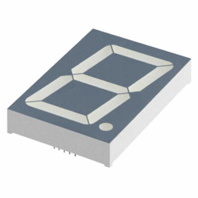 Display Modules - LED Character and Numeric Red 7-Segment 1 Character Common Anode 7.4V 10mA 2.756