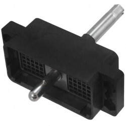 60 Position Housing for Non-Gendered Contacts Connector Black Panel Mount - ITT Cannon, LLC