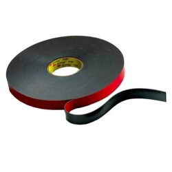 Double Coated, Double Sided Tape Acrylic Adhesive Black 1.00