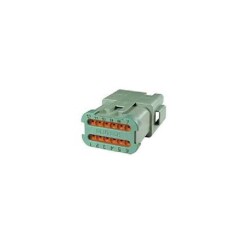 12 Rectangular Connectors - Housings Receptacle Green - TE Connectivity Deutsch Connectors