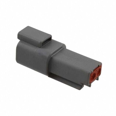 2 Position Rectangular Housing Connector Receptacle Gray - 1