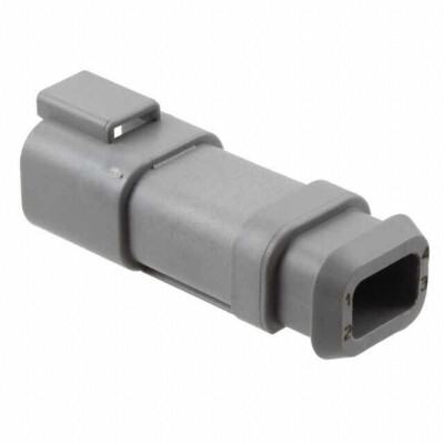 4 Position Rectangular Housing Connector Receptacle Gray - 1