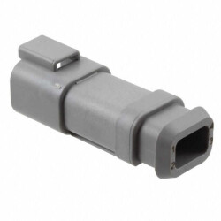 4 Position Rectangular Housing Connector Receptacle Gray - TE Connectivity Deutsch Connectors