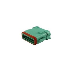 12 Rectangular Connectors - Housings Plug Gray - TE Connectivity Deutsch Connectors