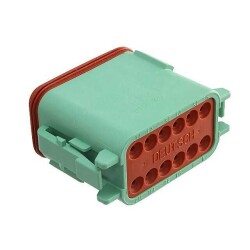 12 Rectangular Connectors - Housings Plug Gray - TE Connectivity Deutsch Connectors