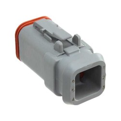 6 Position Rectangular Housing Connector Plug Gray - TE Connectivity Deutsch Connectors