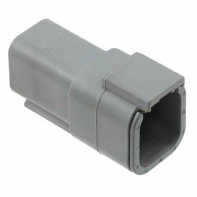 6 Position Rectangular Housing Connector Receptacle Gray - 1
