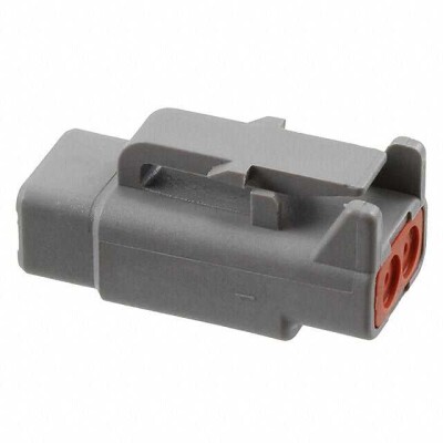 2 Position Rectangular Housing Connector Plug Gray - 1