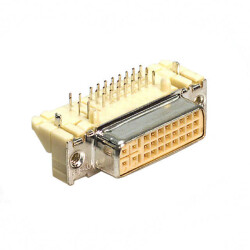 DVI-I, Dual Link Receptacle Connector 29 Position Panel Mount, Through Hole, Right Angle - Molex