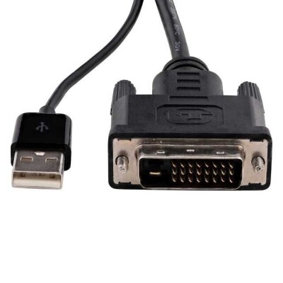 Cable Assembly DVI-D Dual Link Male and USB A Male to DisplayPort Female 0.83' (254.0mm) - 3