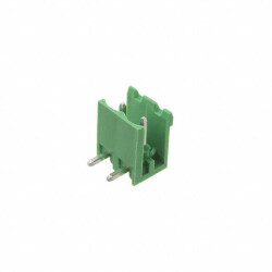 2 Position Terminal Block Header, Male Pins, Shrouded (2 Side) 0.200