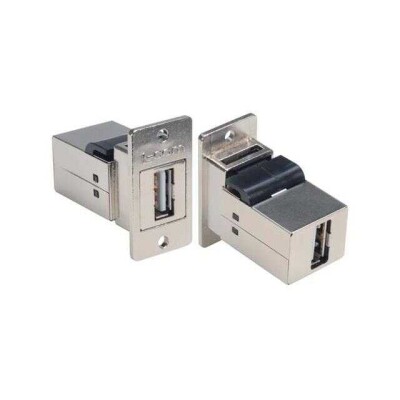 Adapter Connector USB-A (USB TYPE-A), Receptacle To USB-A (USB TYPE-A), Receptacle Panel Mount, Flange - 1