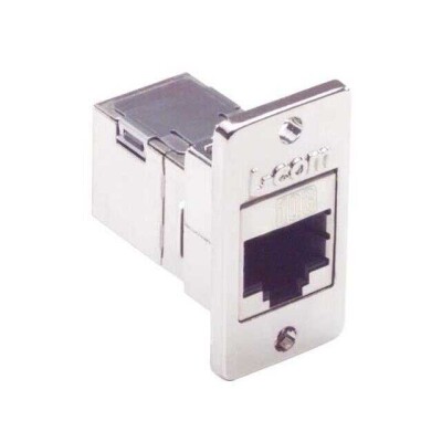 Modular Coupler Connector Jack, 8p8c (RJ45) To Jack, 8p8c (RJ45) Cat6a Shielded - 1