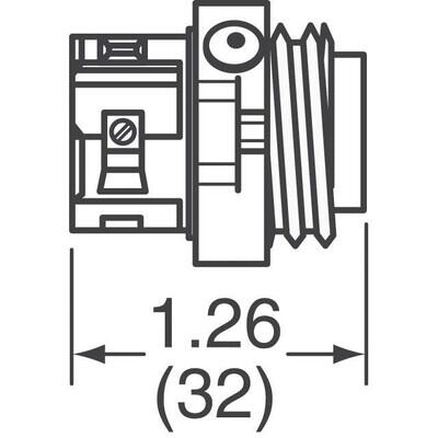 EcoMate Conn Rcpt Male 7POS Gold Solder - 3