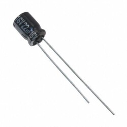 22 µF 25 V Aluminum Electrolytic Capacitors Radial, Can 1000 Hrs @ 105°C - Panasonic Electronic Components (1)