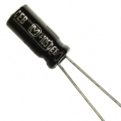 10 µF 50 V Aluminum Electrolytic Capacitors Radial, Can 5000 Hrs @ 105°C - Panasonic Electronic Components
