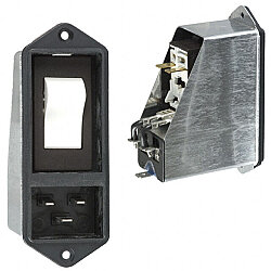 Power Entry Connector Receptacle, Male Blades - Module IEC 320-C20 Panel Mount, Flange - 1