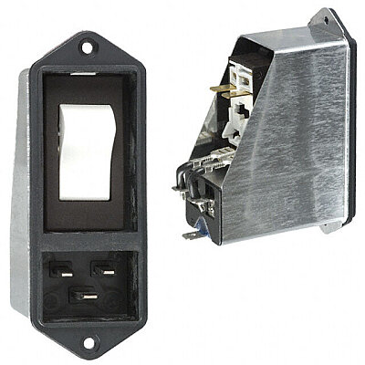 Power Entry Connector Receptacle, Male Blades - Module IEC 320-C20 Panel Mount, Flange - 1
