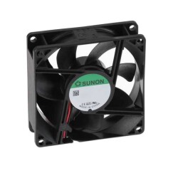 Fan Tubeaxial 24VDC Square - 80mm L x 80mm H Sleeve 37.0 CFM (1.04m³/min) 2 Wire Leads - Sunon Fans