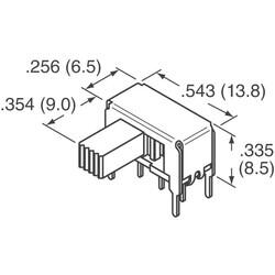 Slide Switch SPDT Through Hole, Right Angle - E-Switch (1)