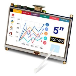 Elecrow RR050P 5inch 800x480 TFT Display with Touch Screen for Raspberry Pi Zero/Zero 2W - Elecrow