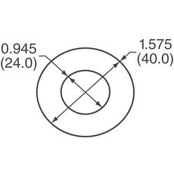 Epoxy N30 Ferrite Core Toroid Type Length Width 41.80mm Diameter 17.20mm Height - 3