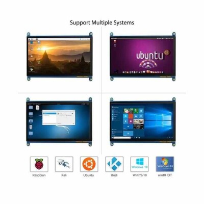 Elecrow RC070 7inch 1024*600 LCD Display with IPS Touch Screen| Compatible with Windows/Raspberry Pi - 3