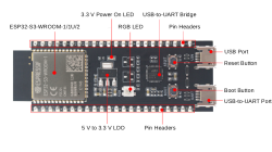 ESP32-S3 ESP32-S3-WROOM-1, ESP32-S3-WROOM-1U, ESP32-S3-WROOM-2 Transceiver; 802.11 b/g/n (Wi-Fi, WiFi, WLAN), Bluetooth® 5 2.4GHz Evaluation Board - Espressif Systems (1)