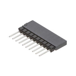 10 Position Elevated Socket Connector 0.100