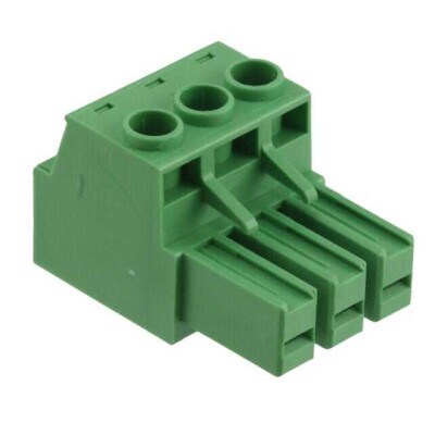 3 Position Terminal Block Plug, Female Sockets 0.300