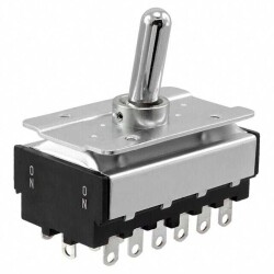 Toggle Switch 6 PDT Panel Mount - Nidec Components