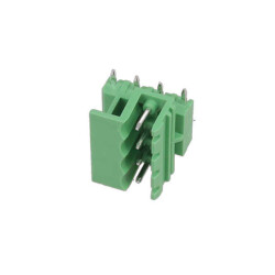 4 Position Terminal Block Header, Male Pins, Shrouded (2 Side) 0.197