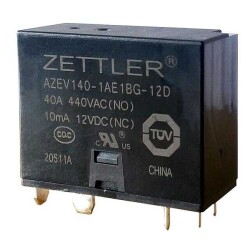 EV Charging Relay DPST-NO/NC (1 Form A, 1 Form B) 12VDC Coil Through Hole - American Zettler