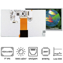 Graphic LCD Display Module Transmissive Red, Green, Blue (RGB) TFT - Color, IPS (In-Plane Switching) QSPI, SPI 7