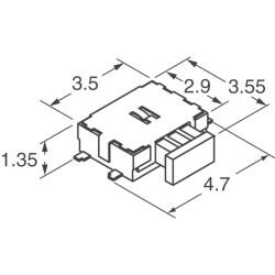 Tactile Switch SPST-NO Side Actuated Surface Mount, Right Angle - Panasonic Electronic Components (1)