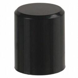 Round Pushbutton Switch Cap Black Snap Fit - C&K