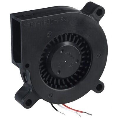 Fan Blower 12VDC Square/Rounded - 51mm L x 51mm H Ball 4.2 CFM (0.118m³/min) 3 Wire Leads - 1
