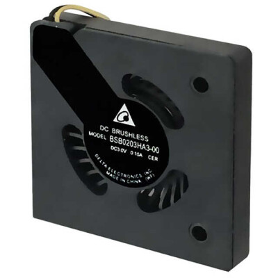 Fan Blower 3VDC Square - 20mm L x 20mm H Sleeve 0.280 CFM (0.008m³/min) 3 Position Rectangular Connector - 1
