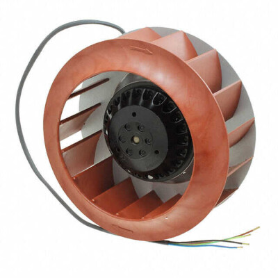 Fan Motorized Impellers 230VAC Round - 180mm Dia Ball 4 Wire Leads with Splice Terminals - 1