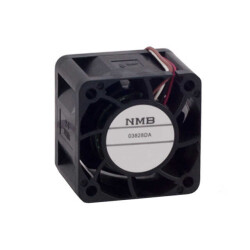 Fan Tubeaxial 12VDC Square - 38mm L x 38mm H Ball 21.5 CFM (0.602m³/min) 4 Wire Leads - NMB Technologies Corporation