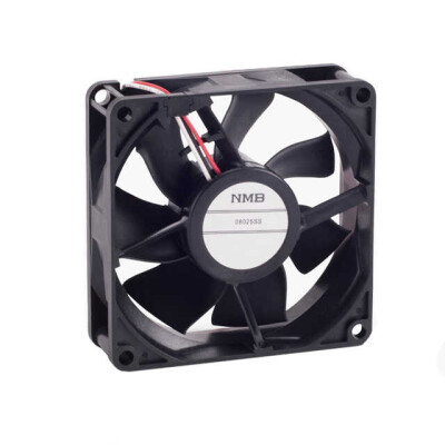 Fan Tubeaxial 24VDC Square - 80mm L x 80mm H Sleeve 54.7 CFM (1.53m³/min) 3 Wire Leads - 1
