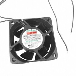 Fan Tubeaxial 115/230VAC Square - 60mm L x 60mm H Ball 19.1 ~ 19.4 CFM (0.535 ~ 0.543m³/min) 2 Wire Leads - Mechatronics Fan Group