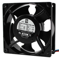 Fan Tubeaxial 115/230VAC Square - 120mm L x 120mm H Ball 110.0 CFM (3.08m³/min) 4 Wire Leads - Orion Fans (1)